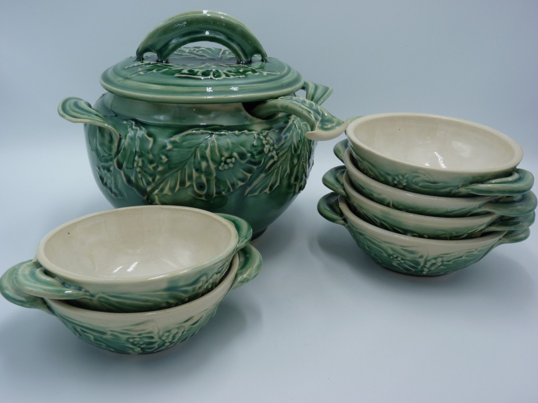Soup Tureen Set (9 Piece - artwork by Phyllis Klima:  