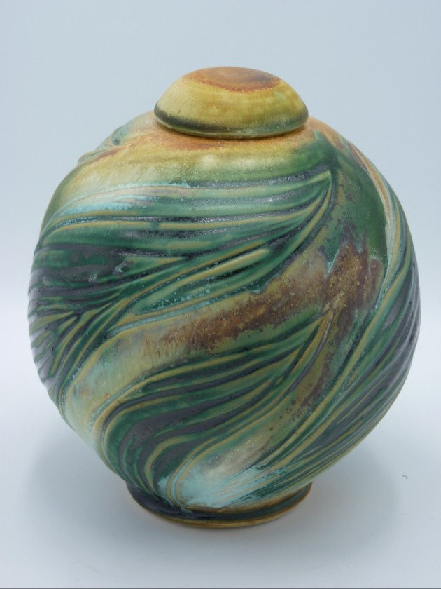 Spiral Carved Jar
