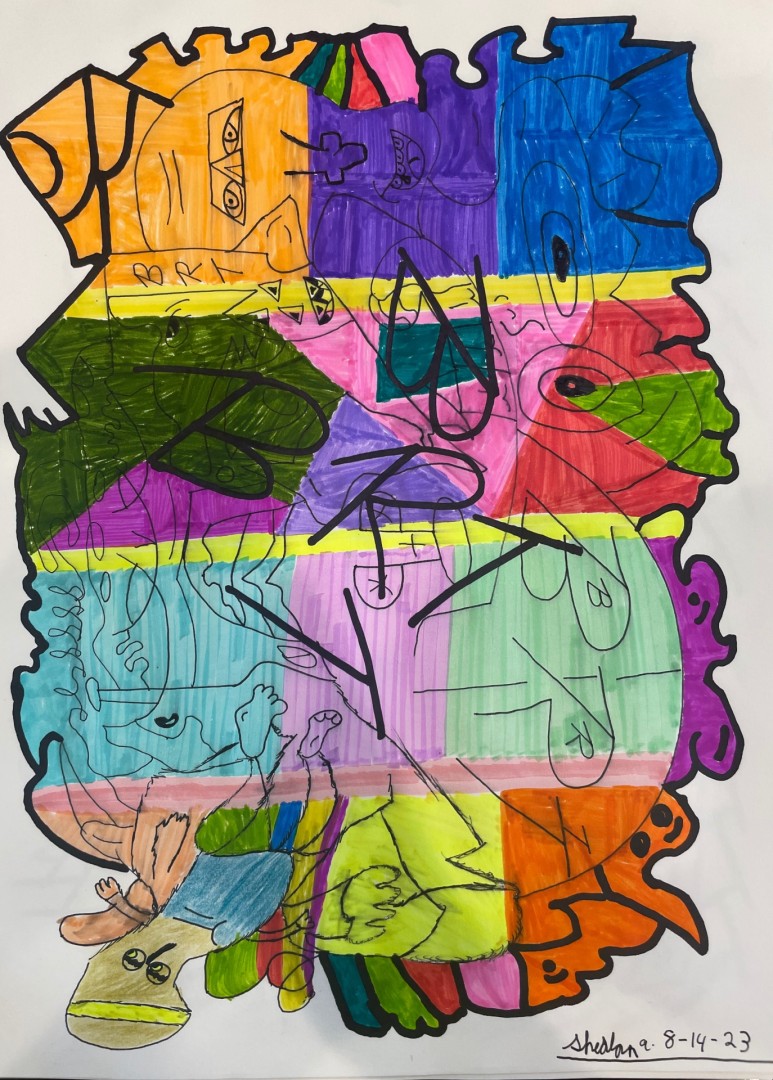 B.R.T. WAYZ - artwork by SHELDON STEPHENS:  Abstract, Abstract, Paper