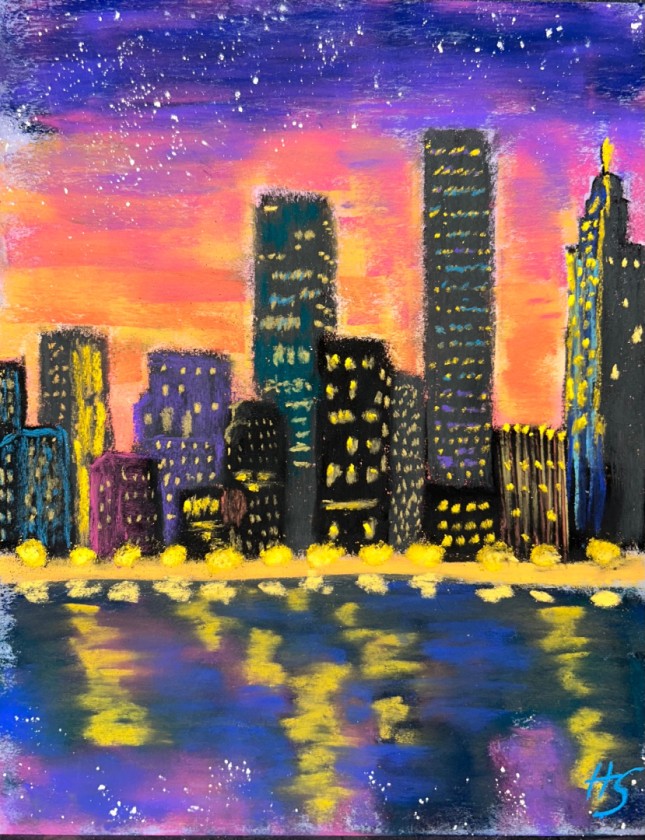 Night city scape