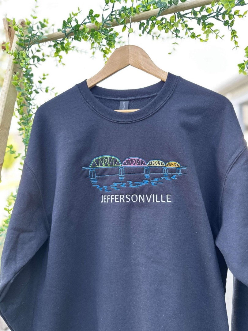 Jeffersonville Bridge - artwork by Cori Dillahunty :  