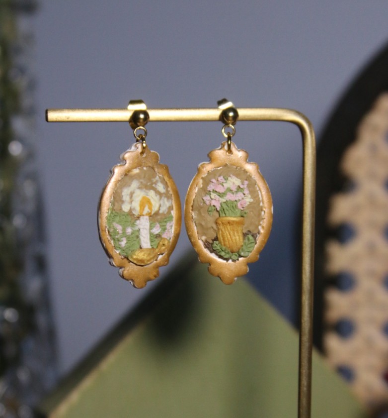 little women polymer clay earrings 