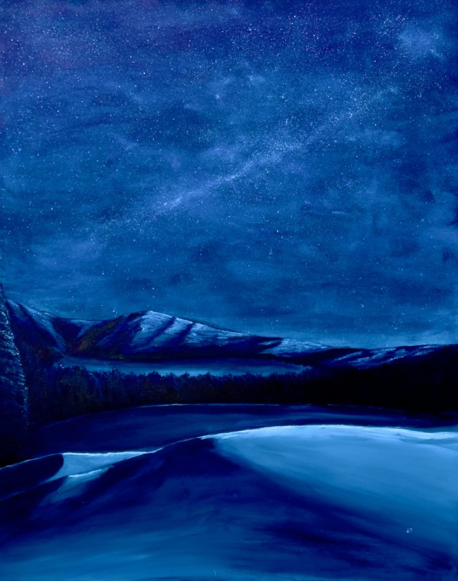 Snowy Mountain Night
