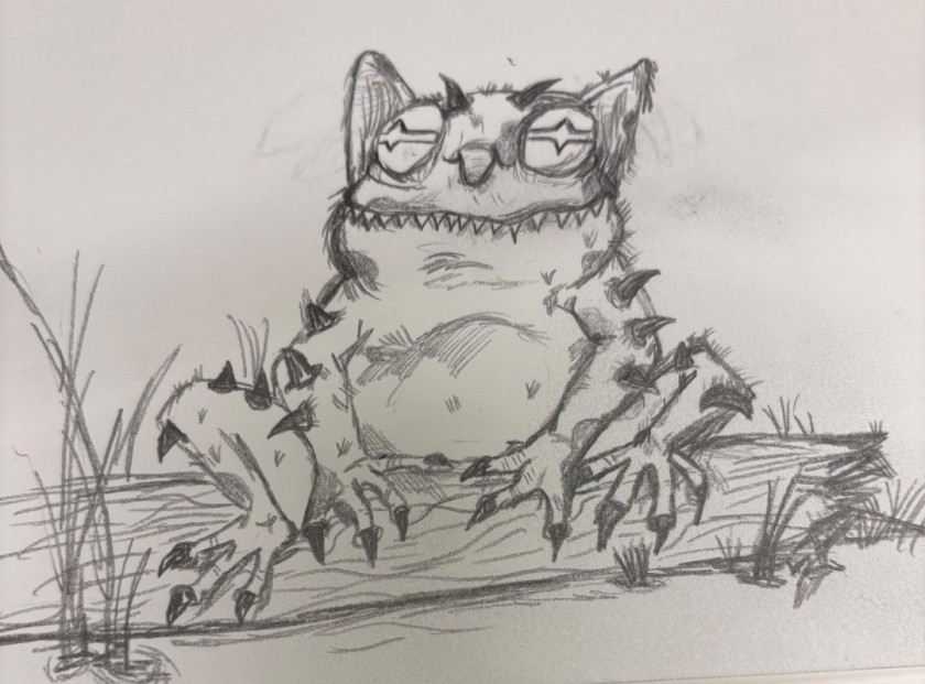 *Unpainted* Goblin Frog