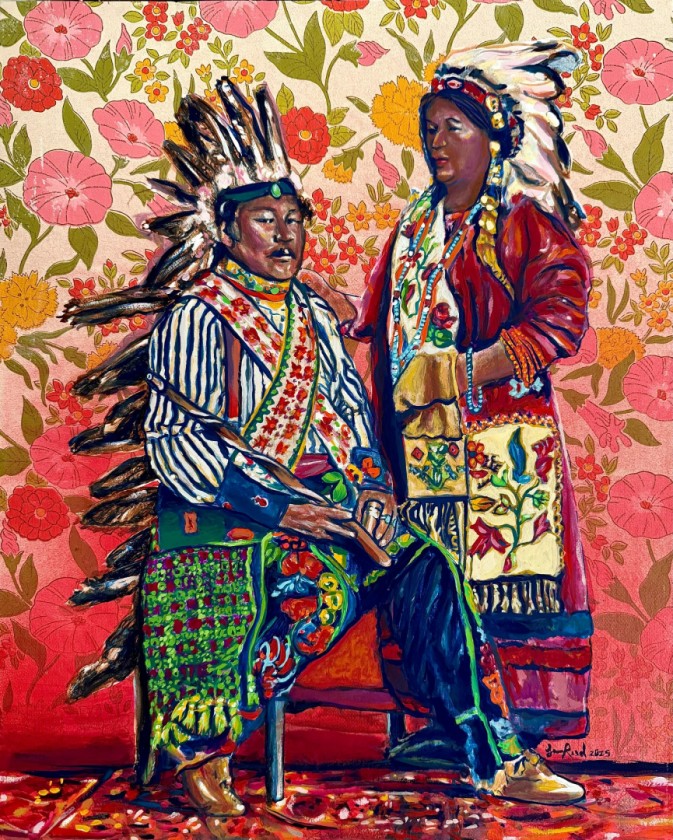 Ojibwa Couple, Love in Bloom