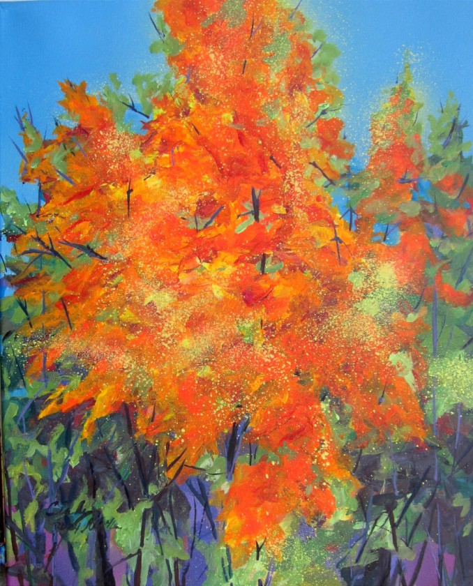 Bright Orange on Blue Sky