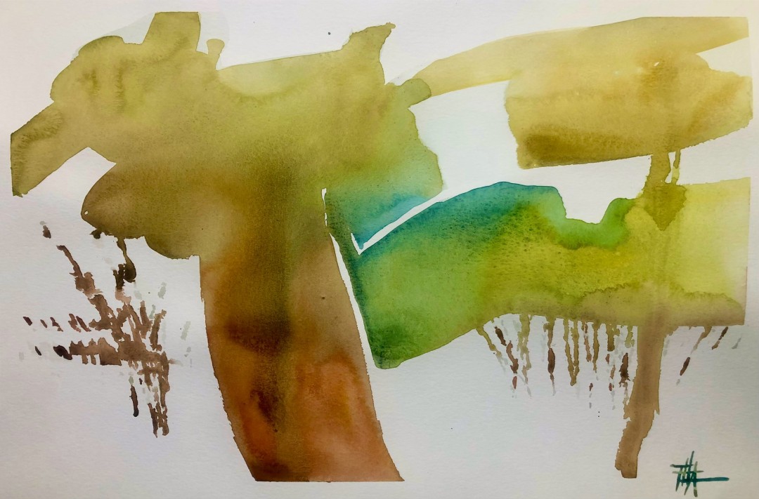 Visitacion 9 - artwork by Thad Austin: abstract Abstract, Impressionism, Watercolor, Watercolor Paper