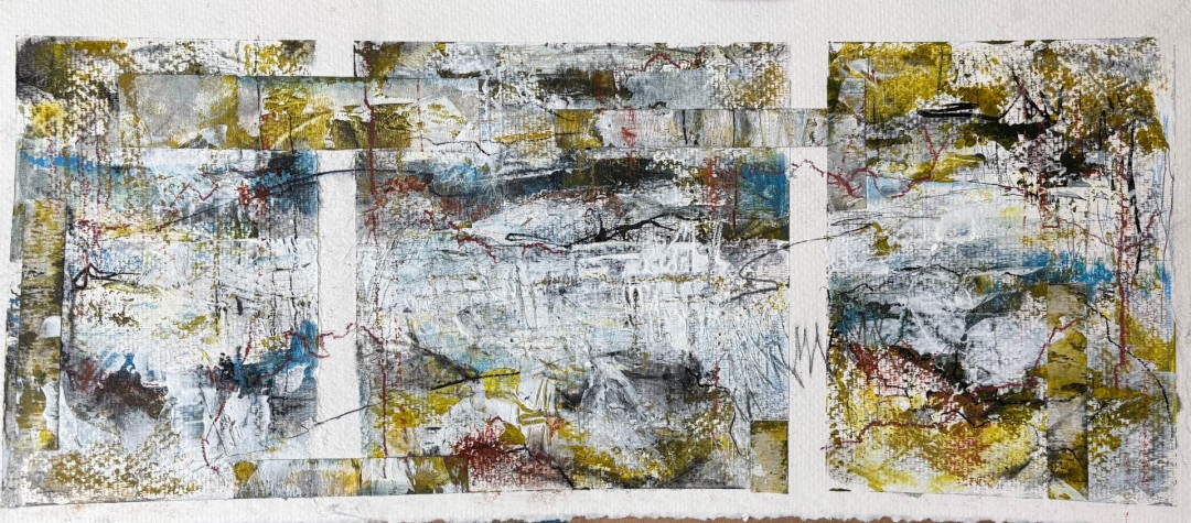 Creekbed - Painting, Mixed Media, Nature, Abstract, Paper