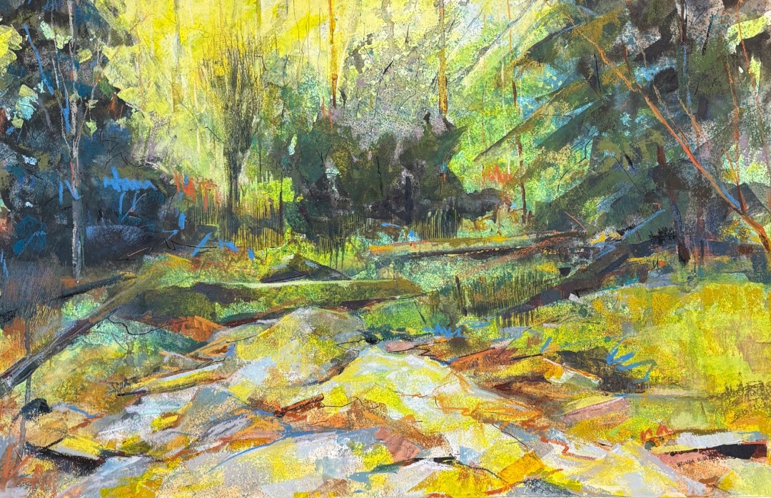 Uncharted - Painting, Mixed Media, Landscape, Impressionism, Paper