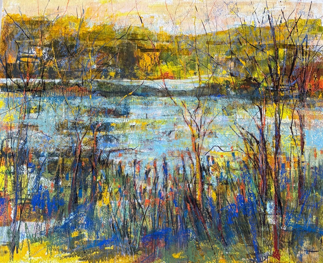Soon Spring Soon - Painting, Mixed Media, Landscape, Expressionism, Other