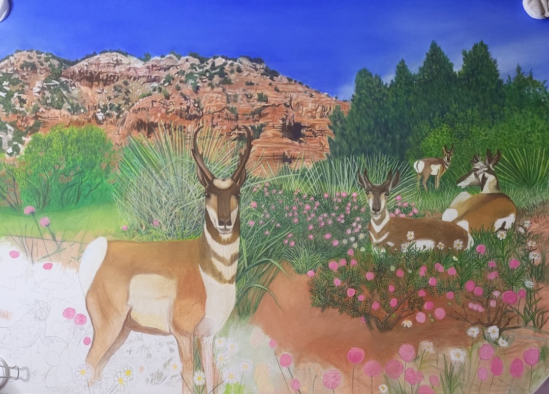 Work in Progress - artwork by Suzanne Kouts:  Landscape, Pastels, Other